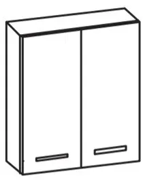 Artiqua 400 Wandschrank, Sangallo Grau quer, 400-OST-1-60-16-7152-432 400-OST-1-60-16-7152-432