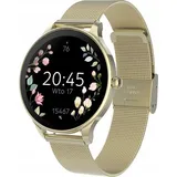 Forever smartwatch SB-306 gold, Smartwatch für Damen, 1,19", IP67, Wasserdicht, Pulsmesser, Schrittzähler, Aktivitätstracker, Fitness Tracker