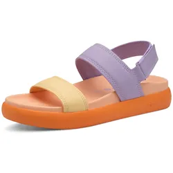 Riemchensandale TAMARIS, Damen, Gr. 40, lila (violett kombiniert), Lederimitat, casual, Schuhe, Plateau, Sommerschuh, Klettschuh, Sandalette in veganer Verarbeitung