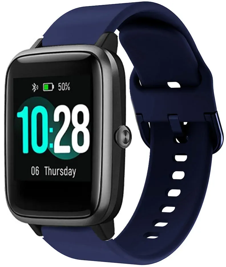 Strap-it ID205L Armband Silikon für ID205L - Dunkelblau - Schnallenverschluss