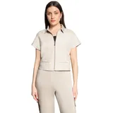 Betty Barclay Blazer-Jacke mit Reißverschluss in grau beige, | Gr.: 38