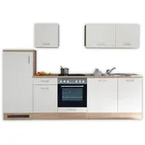 BASIC by Balculina Mid.you Küchenleerblock Weiß, Sonoma Eiche Kunststoff, 1 Schubladen, seitenverkehrt montierbar, nur wie online abgebildet bestellbar, 280 cm, wahlweise mit E-Geräten