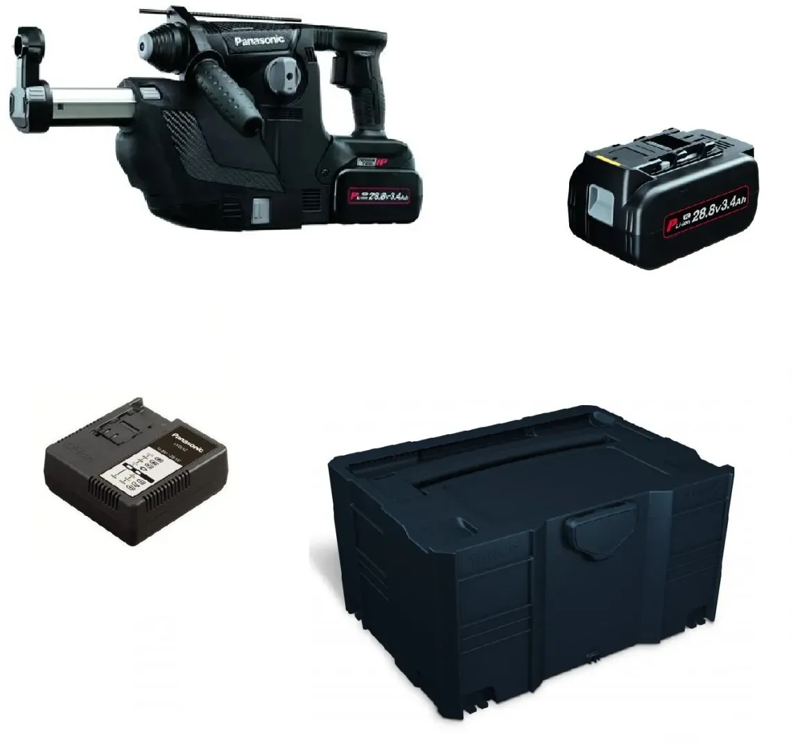 Panasonic Akku Bohrhammer EY 7881 PC 2V Black 28.8 Volt 3.4 Ah
