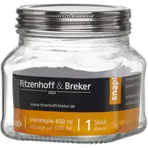 Ritzenhoff & Breker Vorratsglas eckig 650 ml 4 St.
