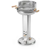 Buri Edelstahl-Säulengrill rund ø39 cm silber