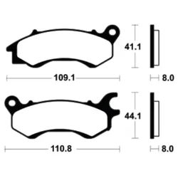 TECNIUM Organische scooter remblokken - ME469