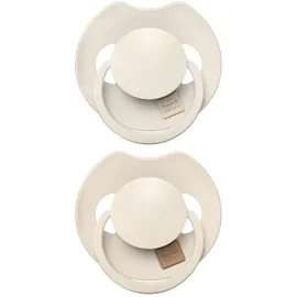 Difrax LOVI Dynamischer Schnuller 6 bis 18 Monate - Hellbeige & Creme - 2 Stück