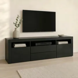 borchardt Möbel Santa Fe Lowboard 166 cm Schwarz Spanplatte