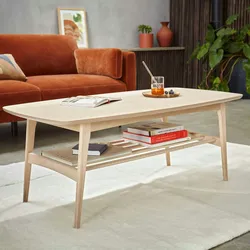 Oviala Business Rechteckiger Couchtisch aus massiver Eiche