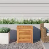 Rantry Gartenbox mit Beutel Gartenkiste Kissenbox Garten Aufbewahrungsbox Gartentruhe Gartenbox Kissentruhe Gartentruhe Truhe Möbel Holztruhe 60x50x58 cm Massivholz Teak