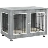 PawHut Hundehütte für Mittelegroße Hunde, Hundebox mit Kissen