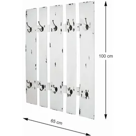 Haku-Möbel Wandgarderobe Marta 65 x 100 cm Weiß