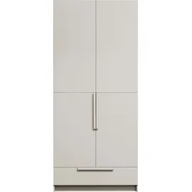Woood Kleiderschrank Split 95 x 215 x 60 cm Hellgrau