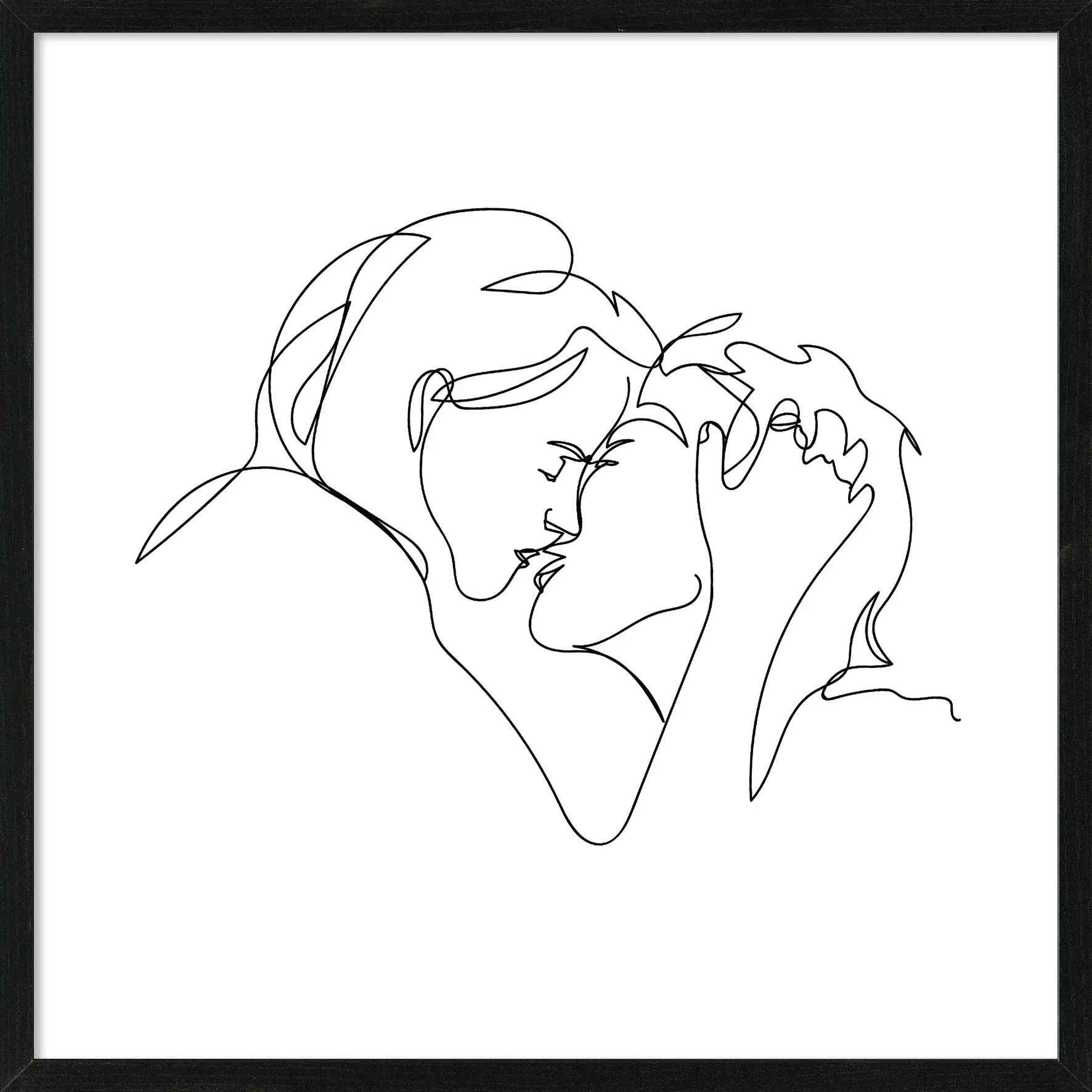 ProArt Framed-Art Slim Scandic 53x53cm Kissing Couple