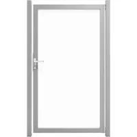 GROJA Tor Ambiente Universal mit Alu-Rahmen 100 cm x 180 cm x 0,8 cm Klarglas