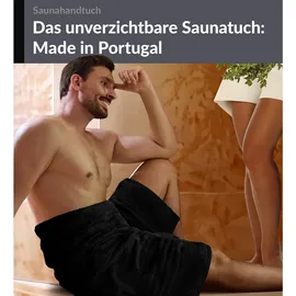 Lashuma Saunatuch 80 x 220 cm schwarz