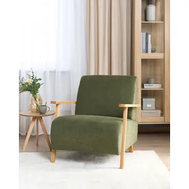 Beliani Sessel LESJA Stoff 78 x 113 x 93 cm Grün