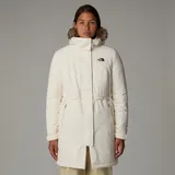 The North Face "ZANECK PARKA", Damen, Gr. L, weiß (weiß dune), Obermaterial: 100% Polyester, unifarben, sportlich, hoch geschlossener Ausschnitt, Langarm verstellbar, Jacken, recycelter Parka