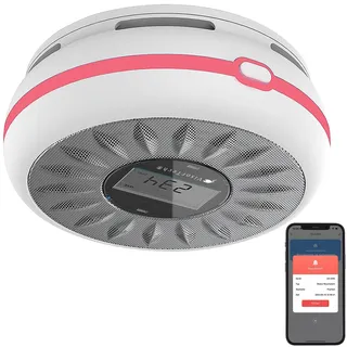 VisorTech Smarter 2in1-WLAN-Rauchwarn-/CO-Melder, 10-Jahres-Batterie, 85 dB, App