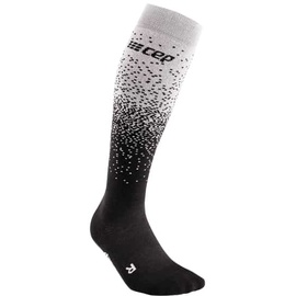 CEP snowfall socks, skiing, tall, men black/off white III