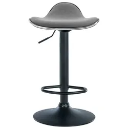 CLP Barhocker Shanghai Stoff hellgrau/schwarz