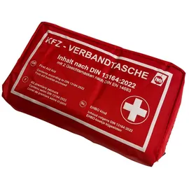IWH KFZ-Verbandtasche rot Verbandtasche Pkw DIN 13164 02-2022 1 Set