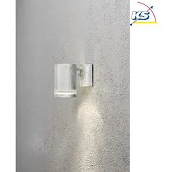 Konstsmide Außen-Wandstrahler MODENA, mit Reflektor für indirekten Lichtanteil, GU10 max. 35W, Stahl galvanisiert / Acrylglas klar KON-7511-320