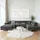 sofiland Ecksofa U-Form Grau 2-Sitzer