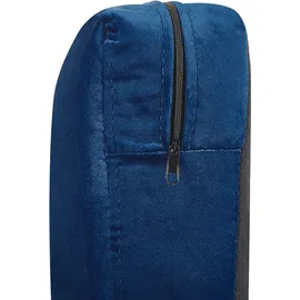 Beliani Bezug für Sessel Bernes Samtstoff Marineblau