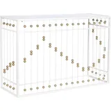 Konsole Home ESPRIT Weiß Gold Spiegel 120 x 40 x 80 cm