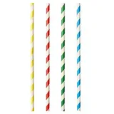 Papstar 100 PAPSTAR Strohhalme pure farbsortiert