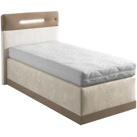 Westfalia Schlafkomfort Boxspringbett, mit LED-Beleuchtung beige