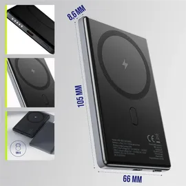 allity APB-300 Wireless Powerbank 5000 mAh Magsafe, Fast Charge USB-C®, Wireless Charging