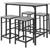 SoBuy Bartisch 100 x 60 x 87 cm Grau