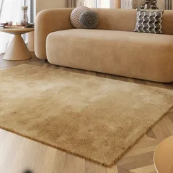 Hochflor-Teppich ESPRIT "Alice Kunstfell", beige, B:200cm H:25mm L:200cm, Kunstfaser, Teppiche, Kaninchenfell-Haptik, besonders weich und dicht, für alle Räume