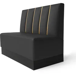 Schmidt S | Gastrobank | B:H 100 x 100 cm | Schwarz | Dubai | Leder