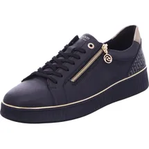 REMONTE Schnürschuhe in schwarz/schwarz/alloy/ginger-gold | Gr.: 41