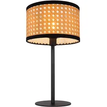 GLOBO Tischleuchte Bambus-Optik Schwarz