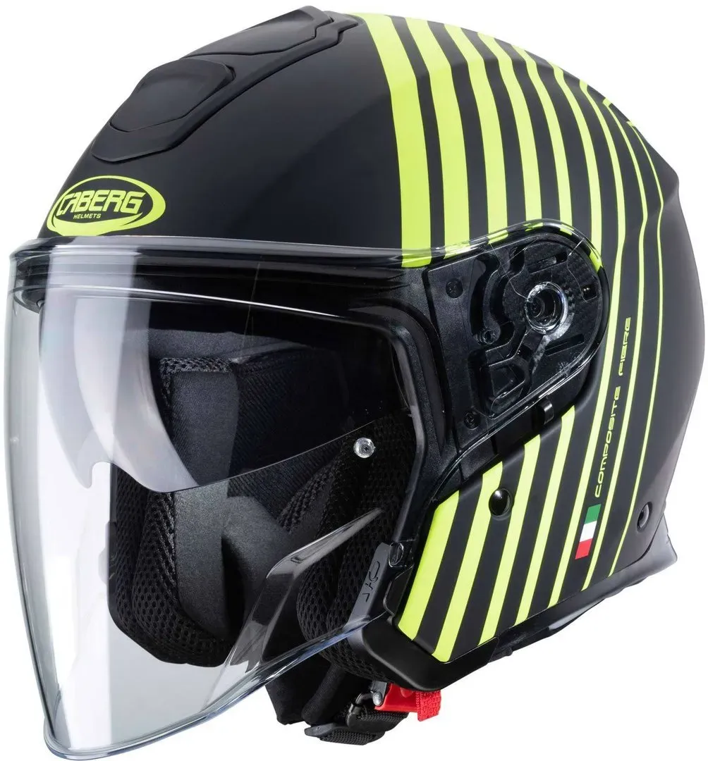 Caberg Flyon Bakari Jethelm, schwarz-gelb, Größe M für Männer