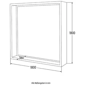 Home Deluxe Holzlager Nanga 180 x 180 x 38 cm