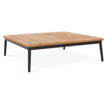 Musterring Loungetisch Menorca 90 x cm Aluminium Braun Teak