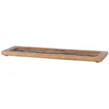 Boltze Deko-Tablett PERCHA, Braun, - Mangoholz, - 38 x 12 x 2 cm,