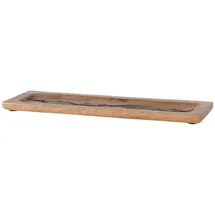 Boltze Deko-Tablett PERCHA, Braun - Mangoholz - 38 x 12 x 2 cm