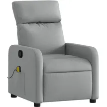 vidaXL Massagesessel 50 x 76,5 x 50 cm Hellgrau mit Fernbedienung