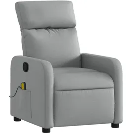 vidaXL Massagesessel 50 x 76,5 x 50 cm Hellgrau mit Fernbedienung