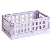 Hay Transportbox Colour Crate S aus recyceltem Polypropylen in der Farbe Lavender