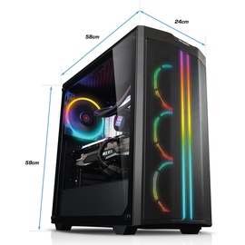 Kiebel kiebel.de Gaming PC Impact 12 Intel Core i9-12900KF, 64GB DDR4, NVIDIA RTX 5070), 12 GB, 2TB SSD, 4TB HDD, WLAN, Windows 11, Gaming PC