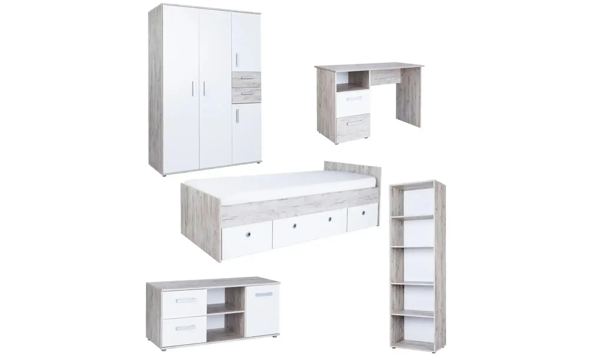 Jugendzimmer 5er-Set  Bennet ¦ mehrfarbig ¦ Maße (cm): B: 621 H: 574