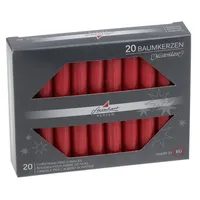 Stumpenkerzen Baumkerzen Altrot 95 x Ø 13 mm, 20