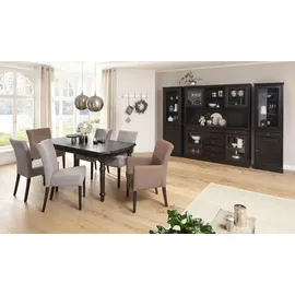 Home Affaire Esszimmerstuhl HOME AFFAIRE "King", braun (braun, buche wenge), B:60cm H:92cm T:65cm, 100% Polyester, Stühle, Esszimmerstuhl, Polsterstuhl, Armlehnstuhl, Gestell Massivholz